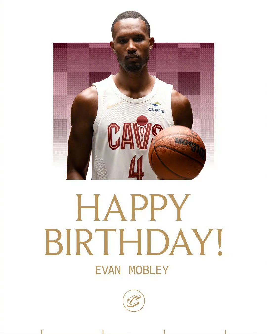祝莫布利生日快乐！新的一年，继续成长吧！！！克利夫兰骑士骑士nba莫布利