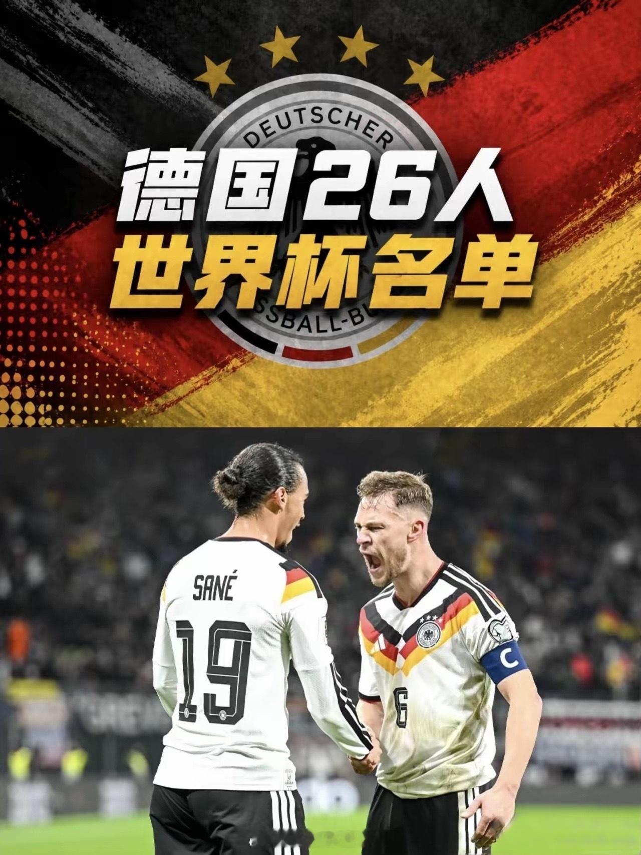 德国世界杯26人名单公布，日耳曼战车能否闯入决赛？德国队刚公布了今年世界杯的26