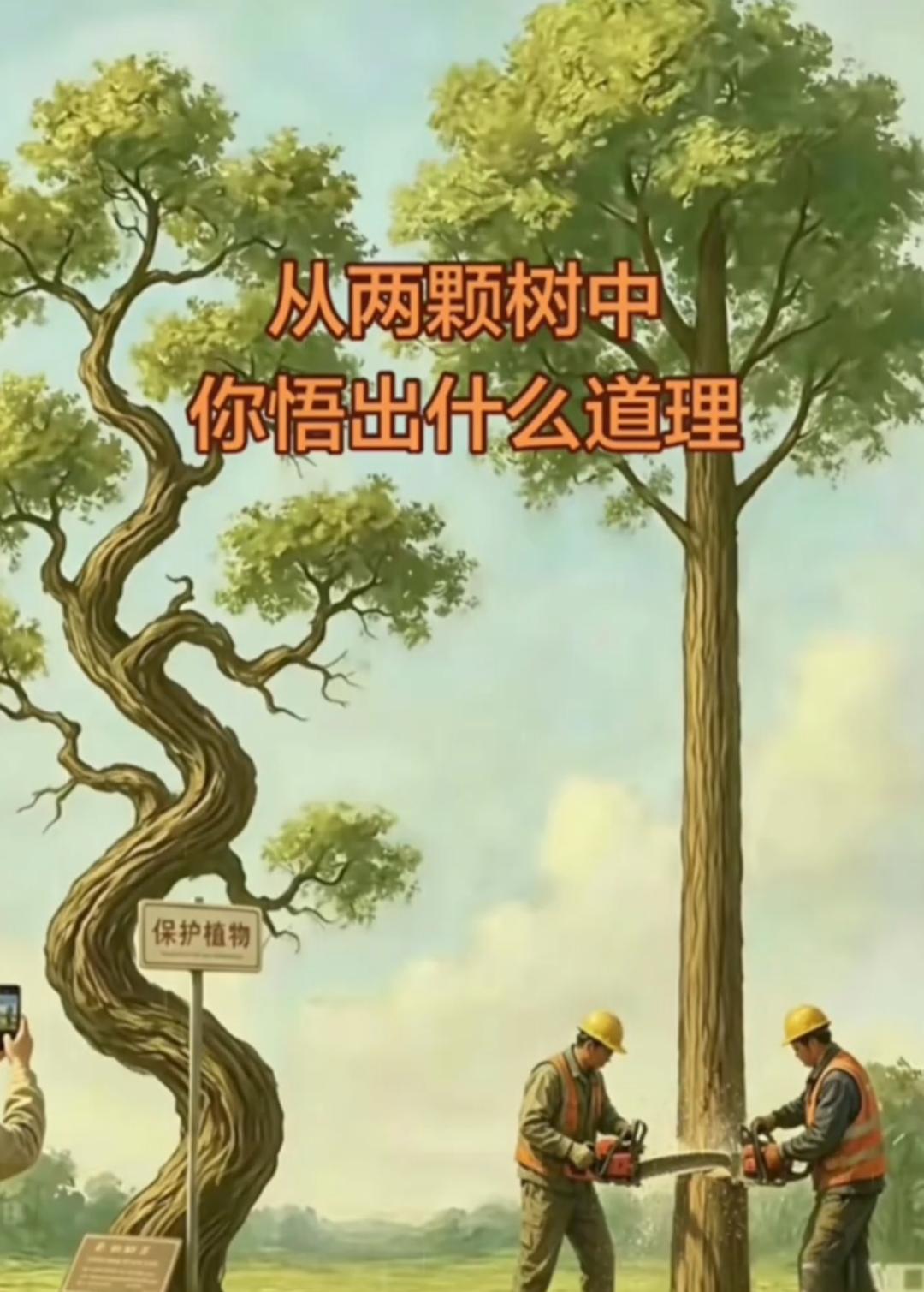 直木成材，弯木成景，人生百态，各有归途！