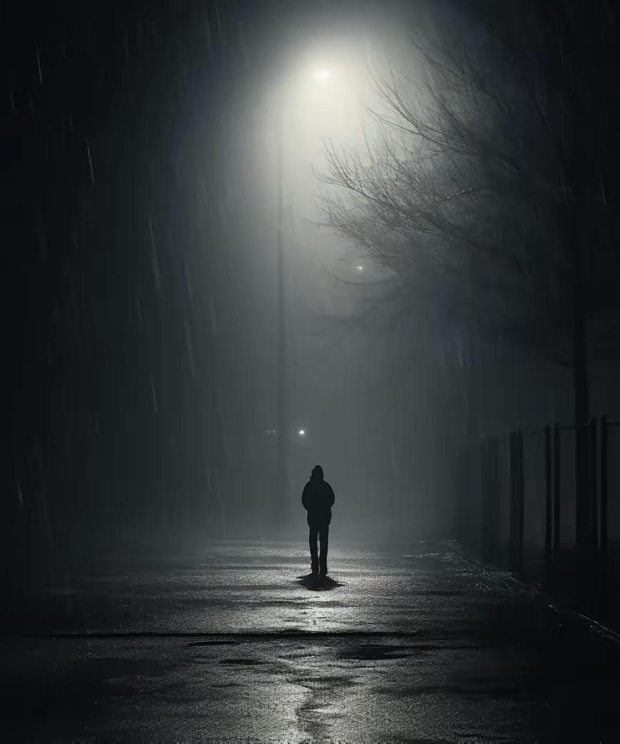 冷冷的午夜，孤独的人影，他是谁