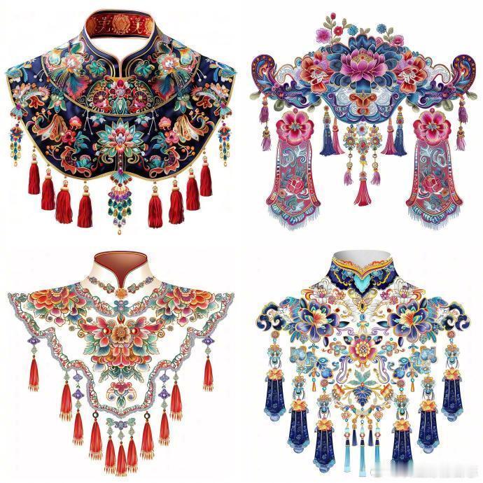 中国传统服饰图案——云肩 ​​​