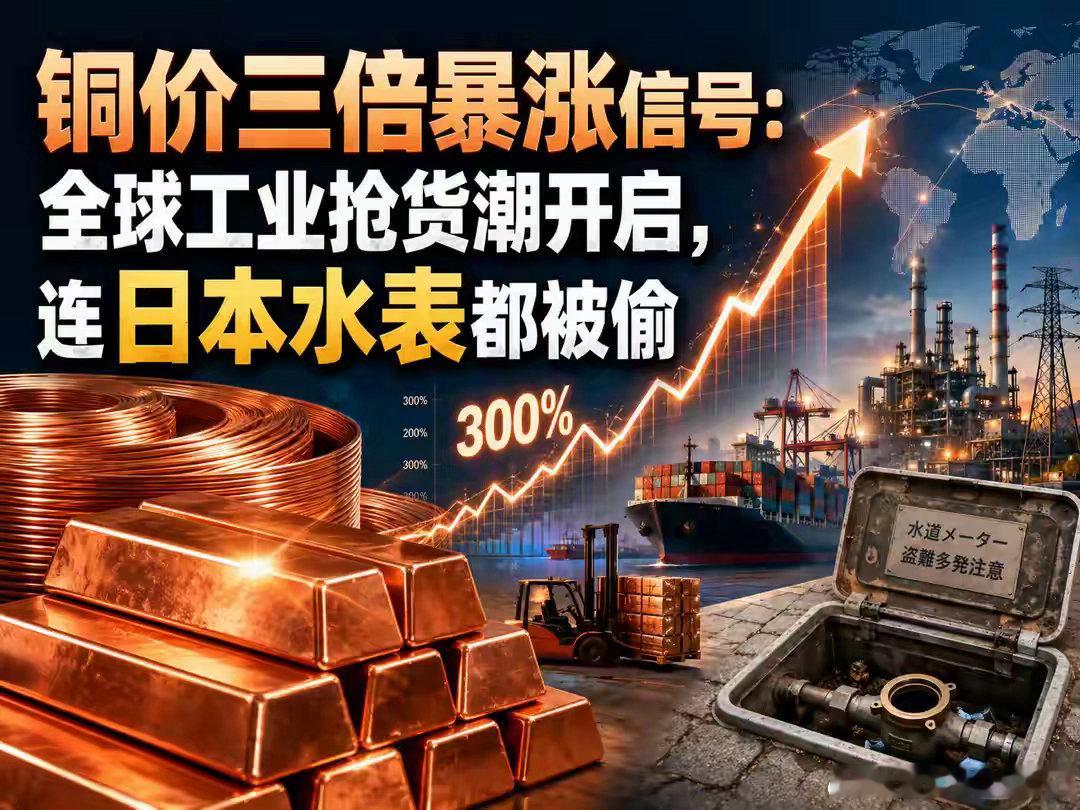 铜价三倍暴涨信号：全球工业抢货潮开启，连日本水表都被偷最近日本出现了一个有点荒诞