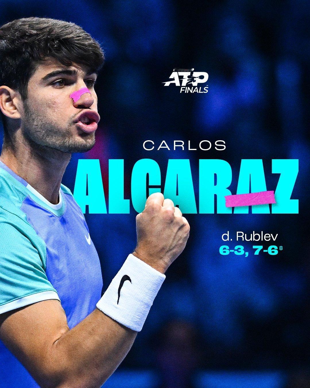 发布会上阿尔卡拉斯透露，其实今天身体状况跟对阵鲁德时差不多：“可能稍微好一点，但