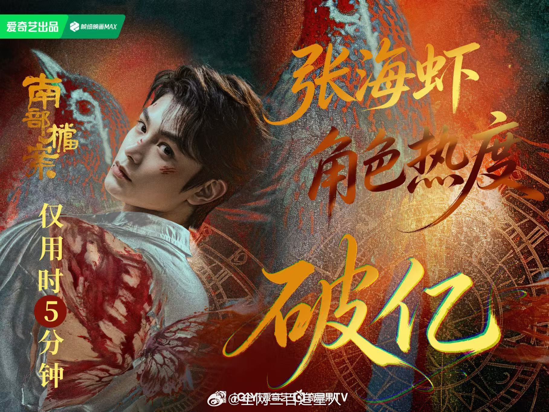丁禹兮南部档案张海虾仅用三分钟角色热度破亿！丁禹兮厉害小海棠厉害！！！ 