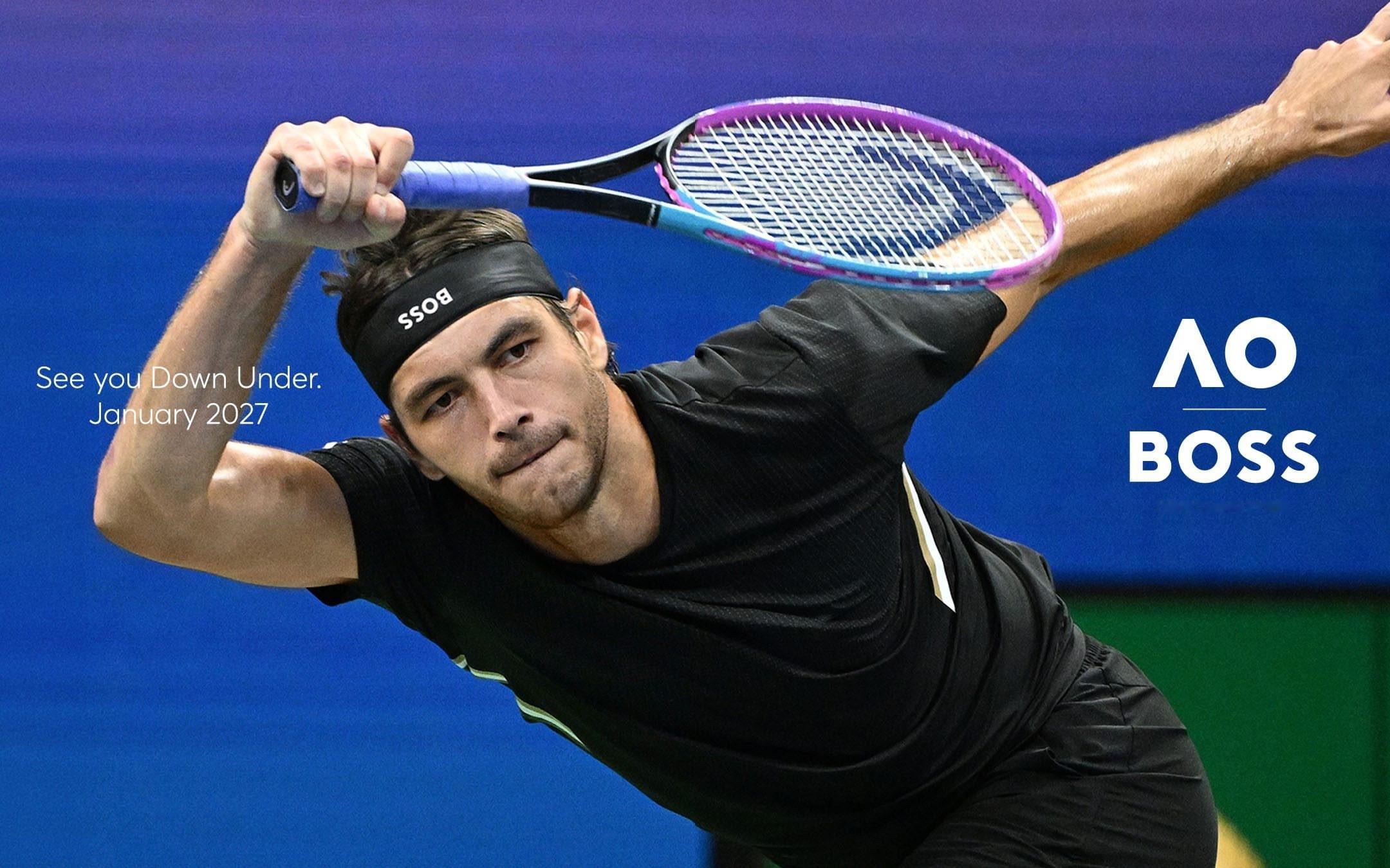 BOSS官宣2027澳网合作，用的是去年美网弗里茨SSOB的图片😂😂😂 