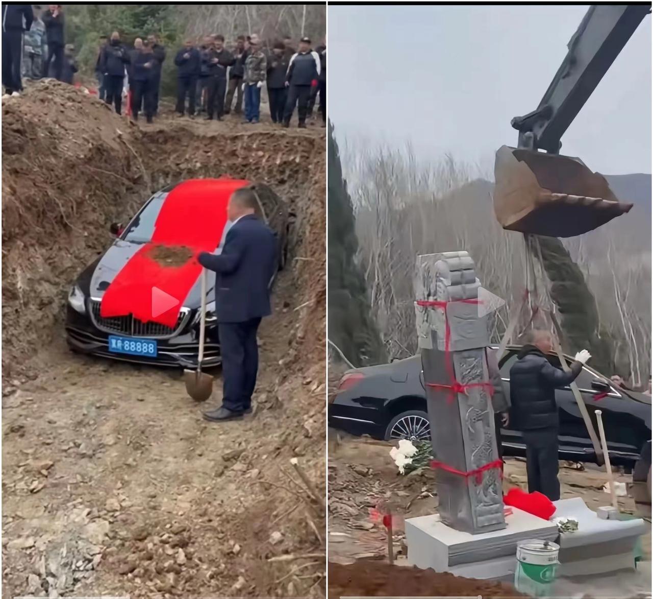 活久见！

百万奔驰直接下葬，官方通报来了，这事没那么简单！
 
清明祭祀本是缅