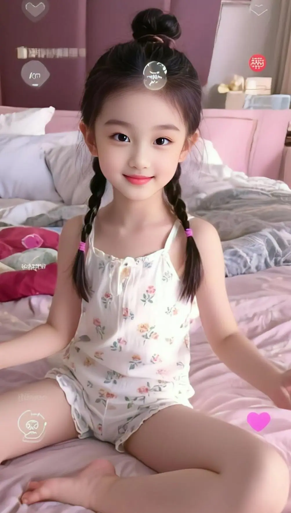 小兔贴纸自拍照