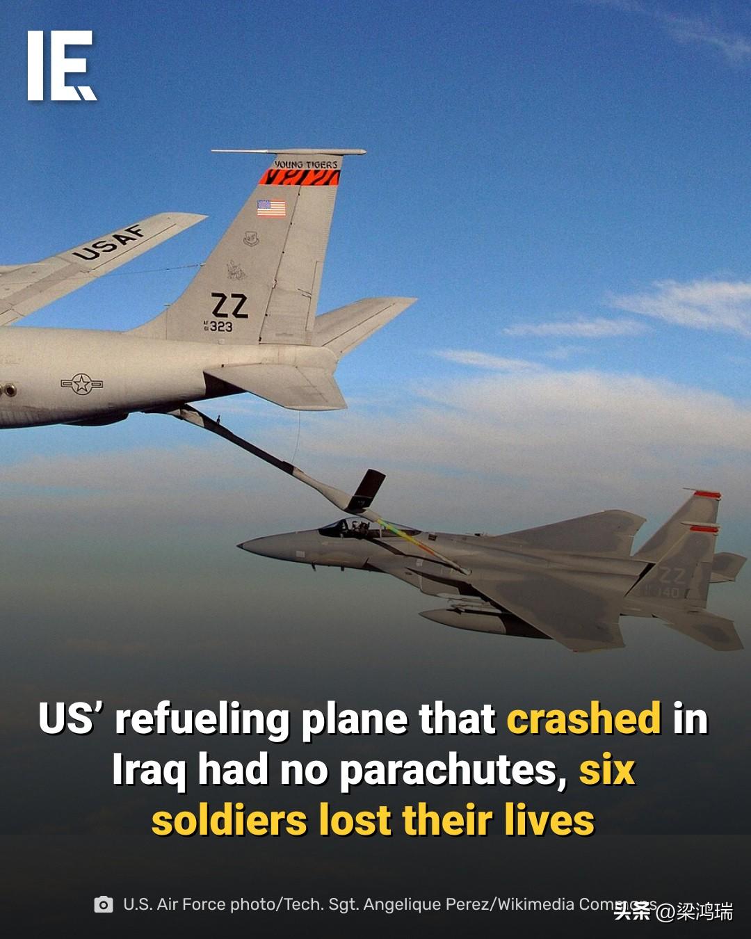 KC-135加油机机组人员多年来都没有携带降落伞，这反映了大型飞机紧急情况下严峻