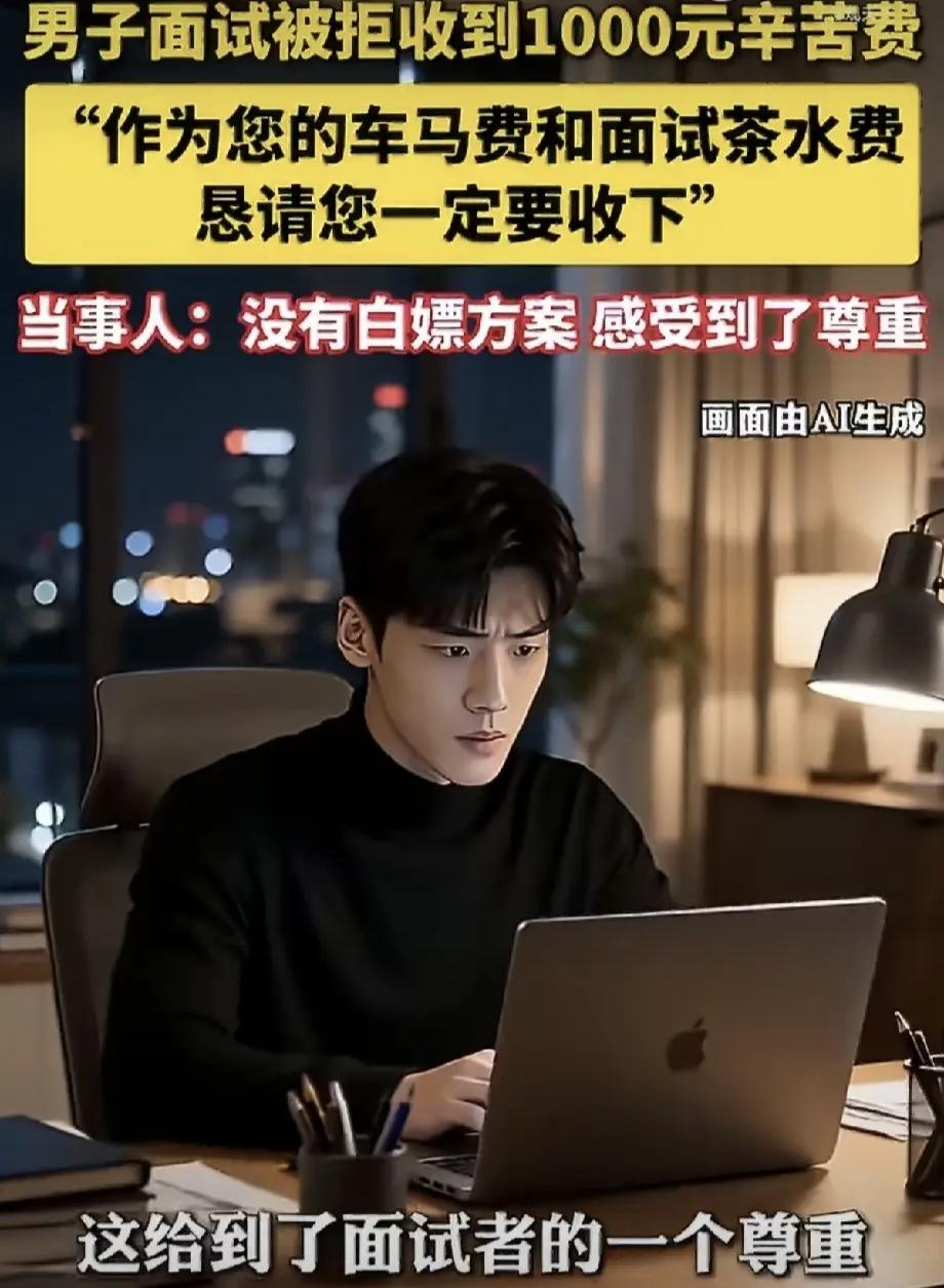 “格局炸裂！”重庆，一名男子面试失败没被录取，哪料公司反倒主动转给他1000元！