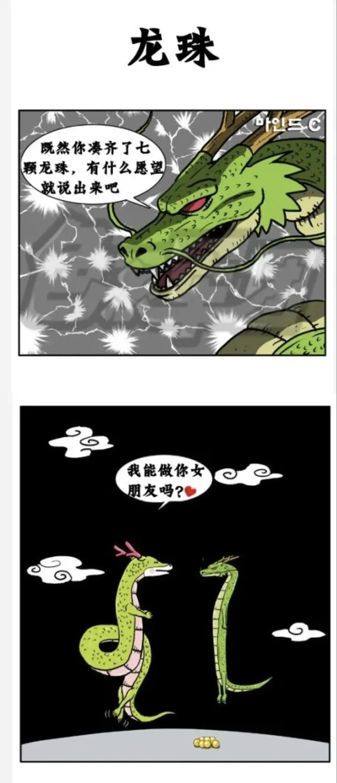 神龙：想做我女朋友，你看看你比我胖多少！