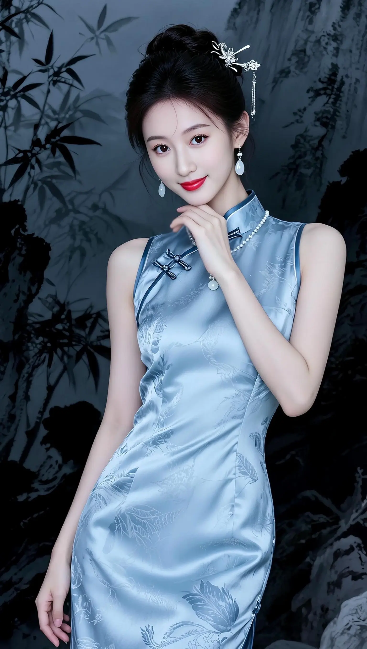 AI水墨旗袍照 随变ai随便玩