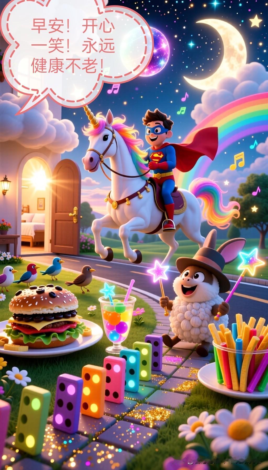 早安问候！开启奇幻快乐之旅
亲爱的朋友，早安呀！当清晨第一缕阳光像调皮的小精灵一