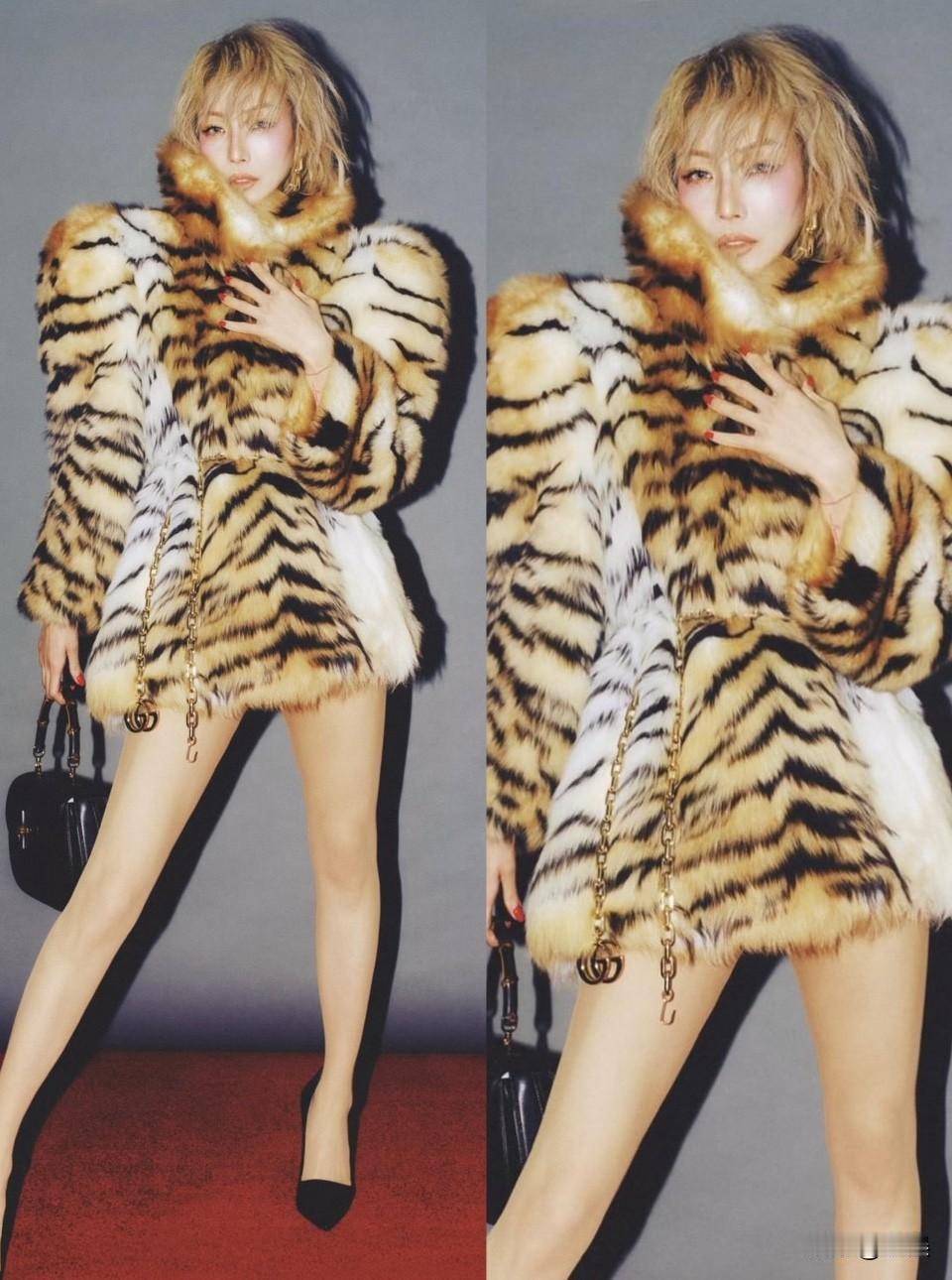 郑秀文虎纹大衣造型穿出了大杀四方的气场
郑秀文身穿 Demna入主Gucci后首