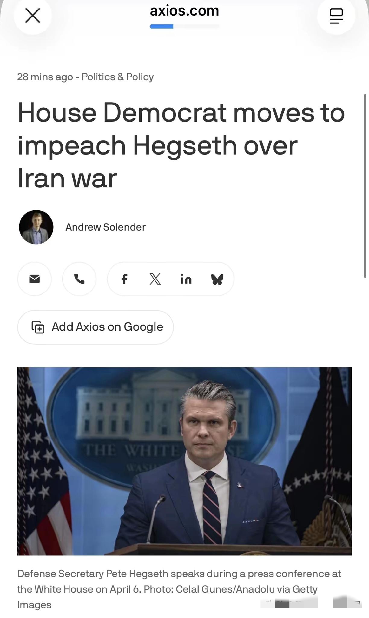 看到这个新闻，笑了，背锅侠呀这是！
据Axios 报道，美国众议院一名民主党议员