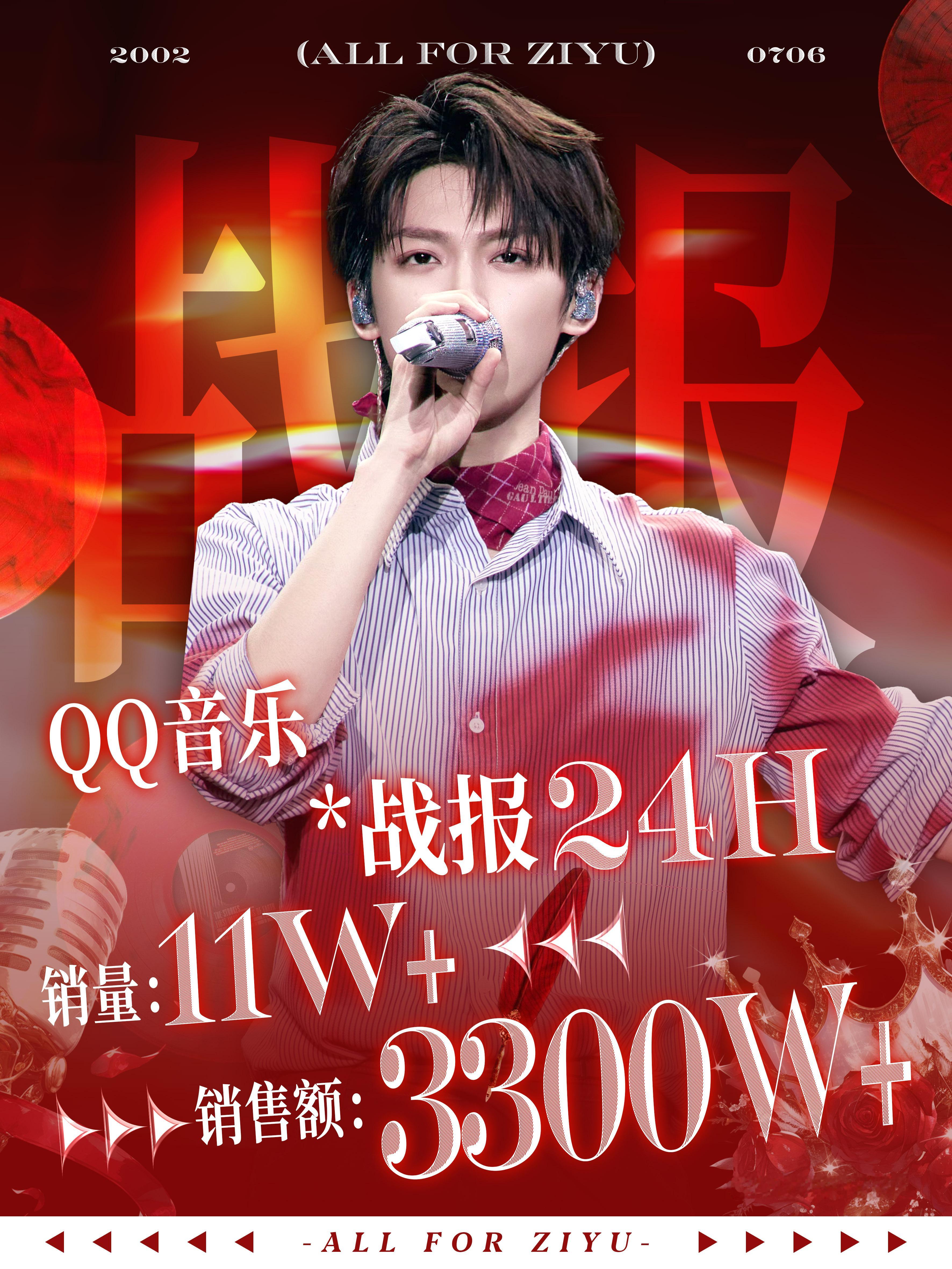 梓渝QQ音乐24h战报梓渝✘QQ音乐专属礼盒24h战报🔥24小时销量11w+ 
