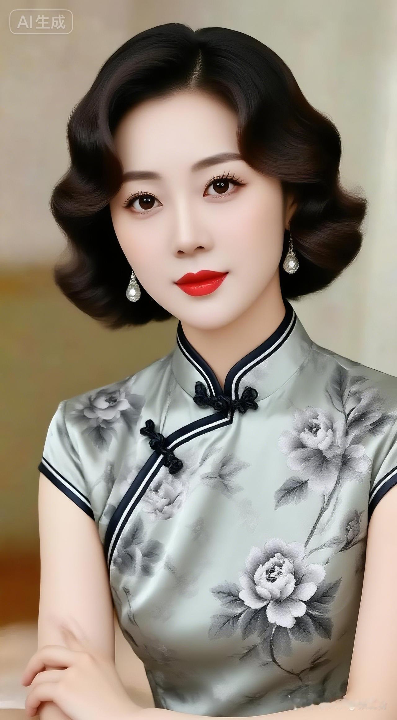 这美女穿着旗袍好优雅！