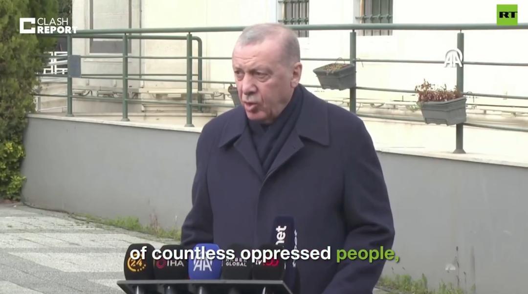 新闻快讯——“人称‘法老’的内塔尼亚胡，绝不可能逍遥法外。”——埃尔多安
 
“