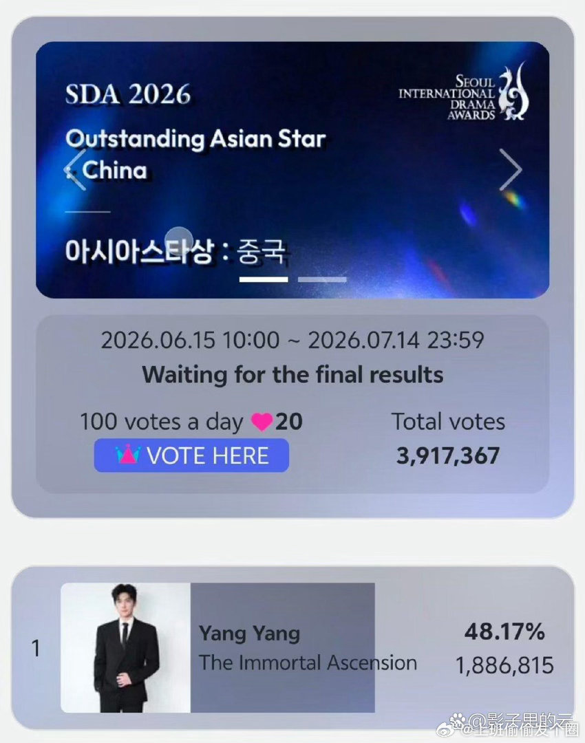 这次杨洋是凭《凡人修仙传》“韩立”一角拿下的首尔电视剧大赏“亚洲明星奖”。重点是