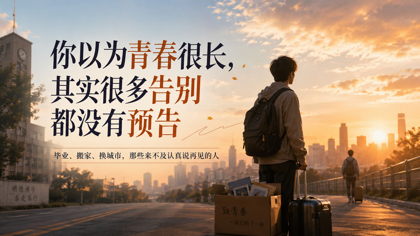 你以为青春很长，其实很多告别都没有预告青春里最遗憾的事情，往往没有争吵，也没有眼