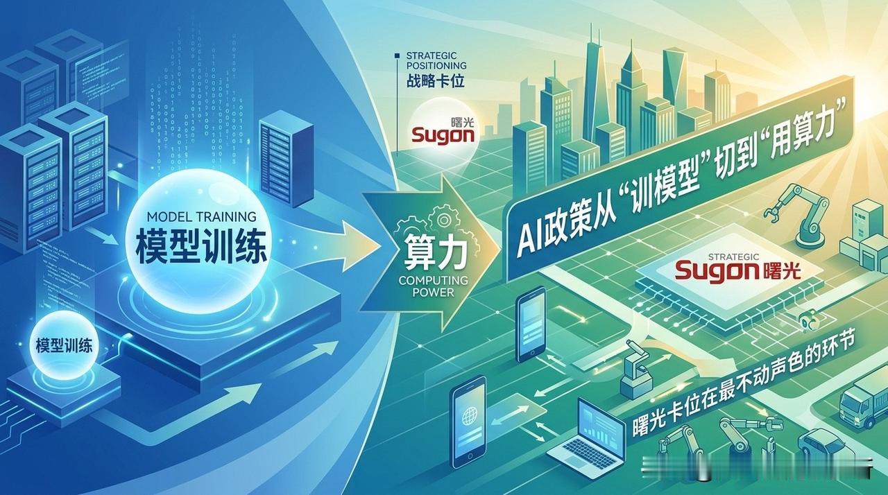 AI政策从“训模型”切到“用算力”，曙光卡位在最不动声色的环节 

中科曙光7月