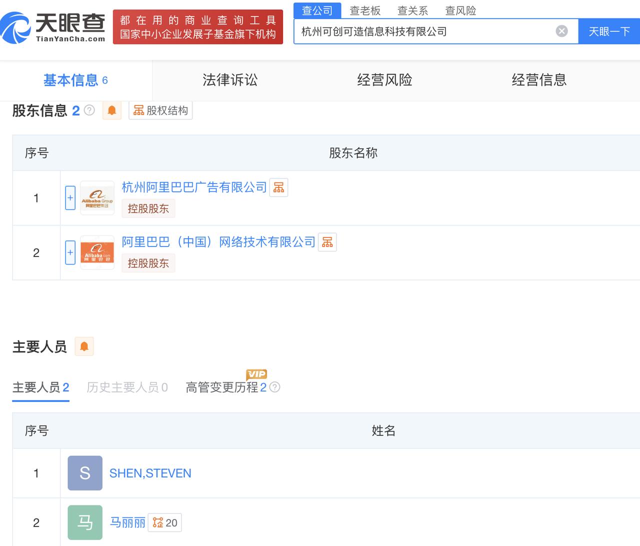 【阿里巴巴成立杭州可创可造科技公司】科技边角料获悉杭州可创可造信息科技有限公司日