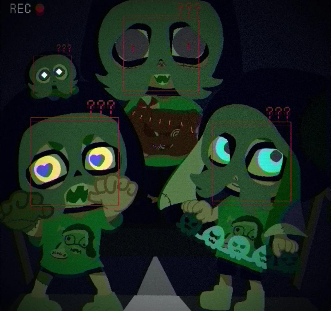 家鱿们觉得我该开门吗总觉得哪里怪怪的🤔
其实开个灯就好了（。）
因为草稿没仔细