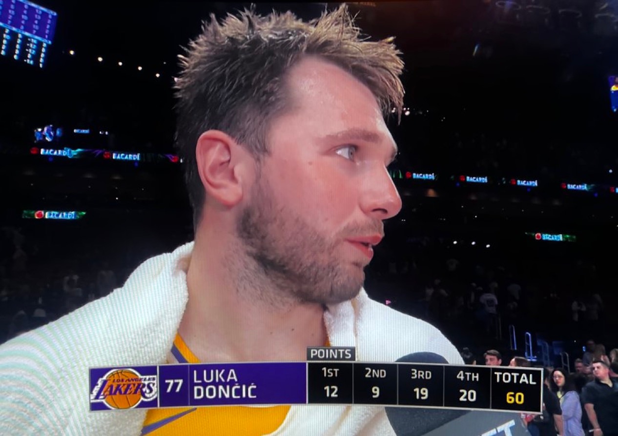 东契奇谈湖人的节奏：“这真是太了不起了。我知道很多人昨天都没怎么睡。但我们来到这