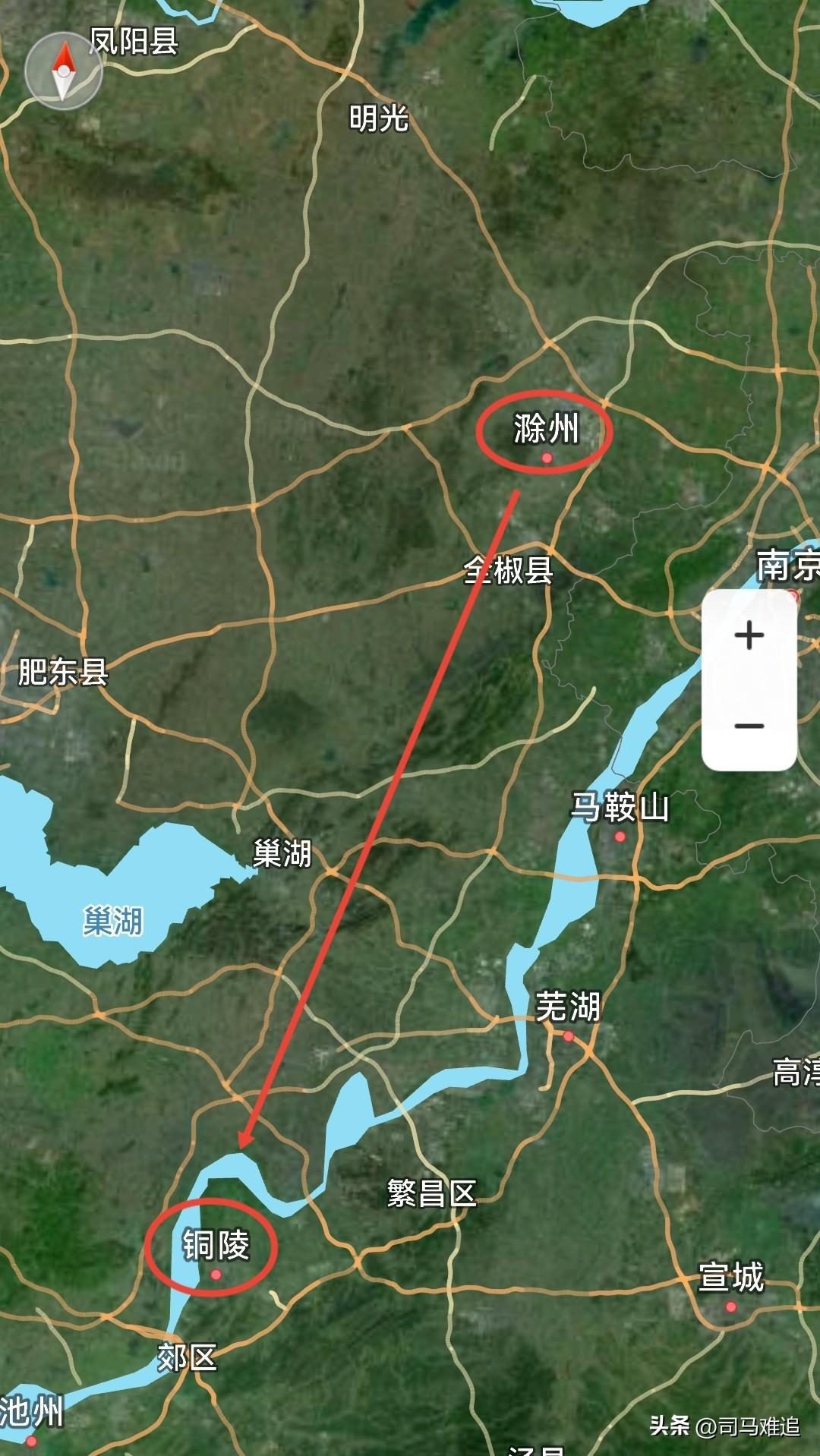 安徽，从滁州4到铜陵2算那个什么吗？
滁州市，环滁皆山也，总面积1.35万平方公