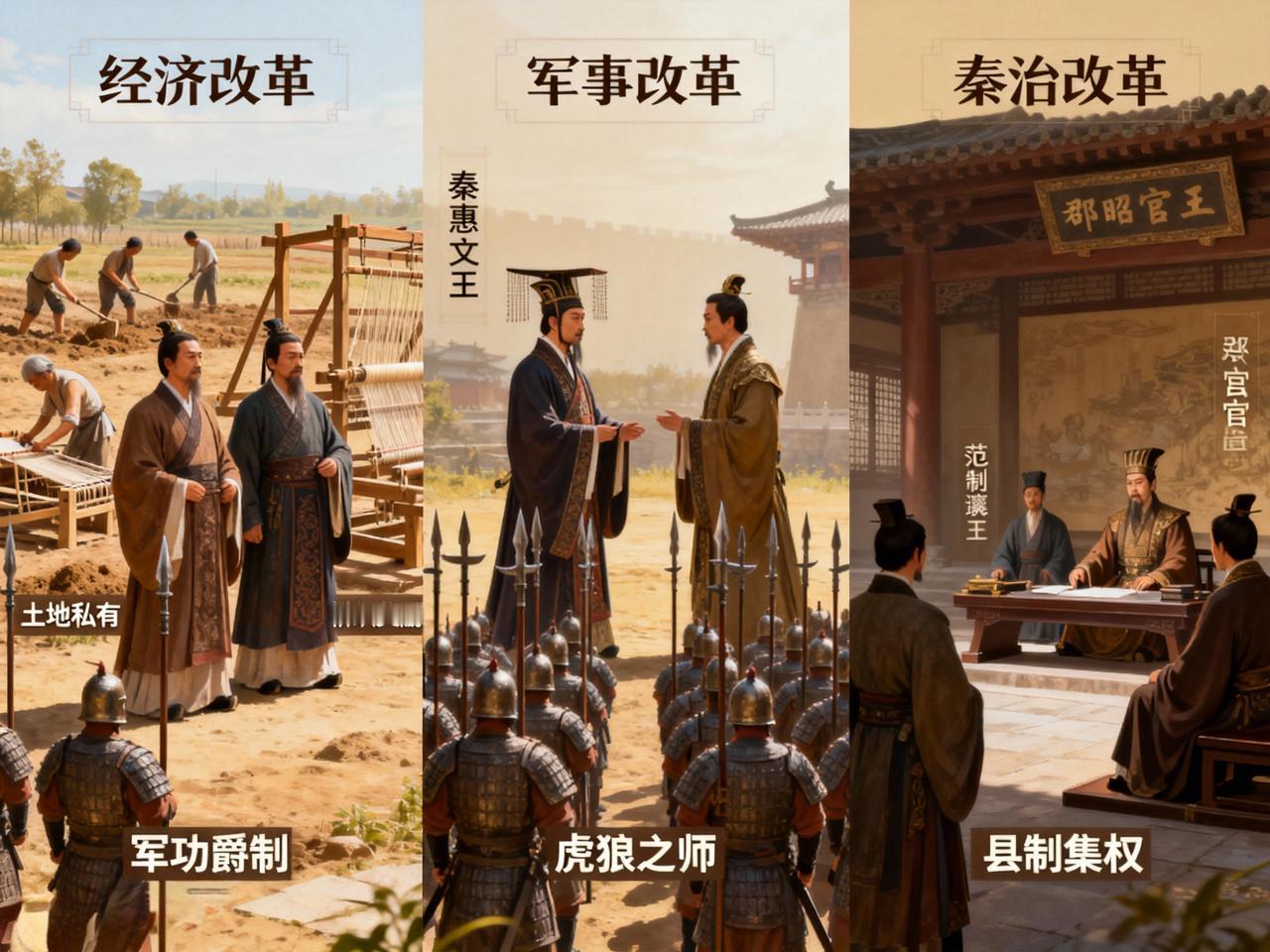 秦国统一天下最大的原因:

秦国能统一天下，是多种因素共同作用的结果，其中最关键