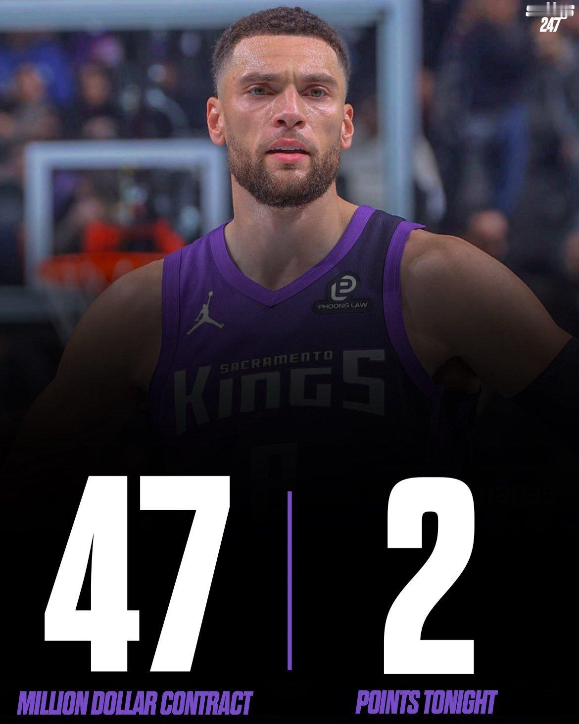 身价4700万的拉文，一场比赛拿2分？？脸都不要了nba