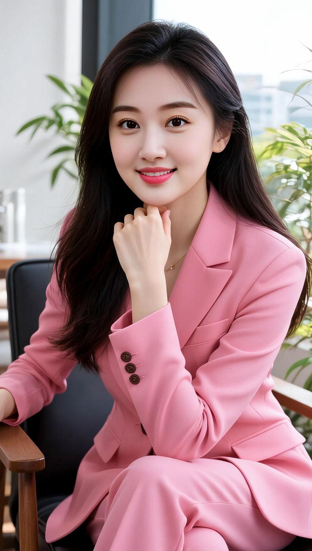 AI粉系职场写真 抖音ai创作 原来我也可以这么美变装秀