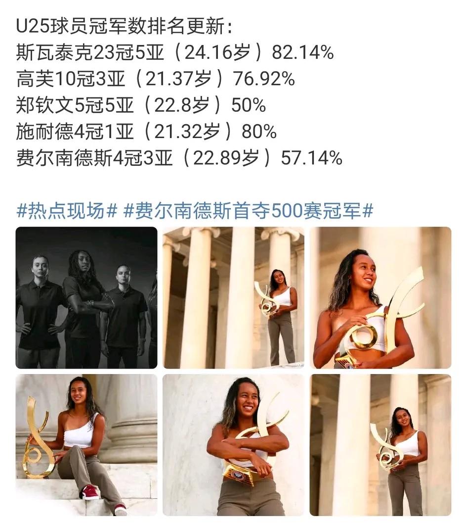 郑钦文几个亚军几乎都是重大比赛：小年终、大年终、1000赛、大满贯，还有一个50