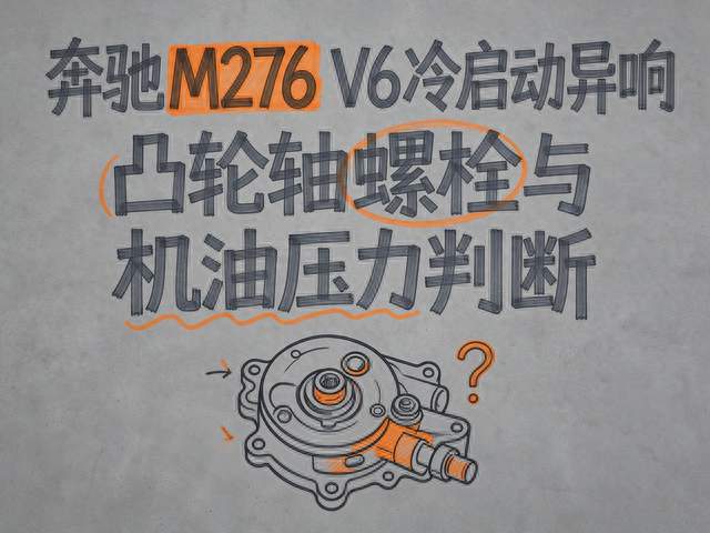 奔驰M276 V6冷启动前部异响数秒，凸轮轴调节器螺栓松动怎么判断​