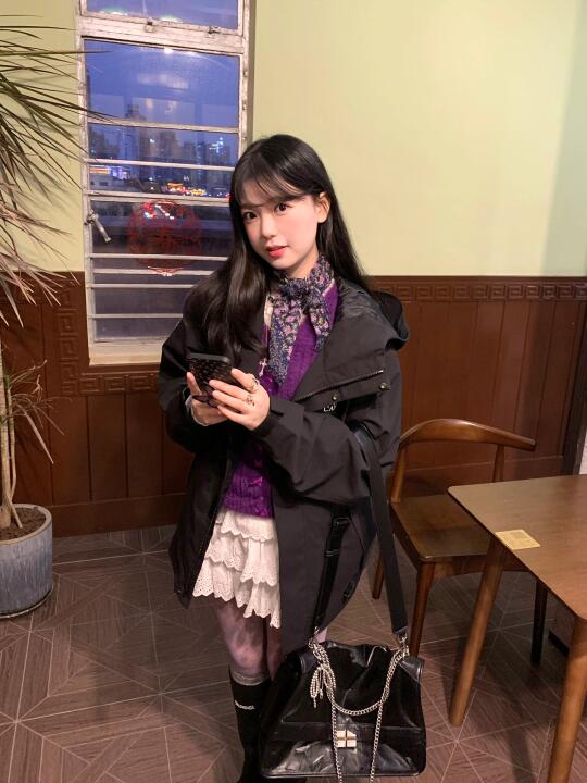 韩系🇰🇷复古叠穿💜🦋📷