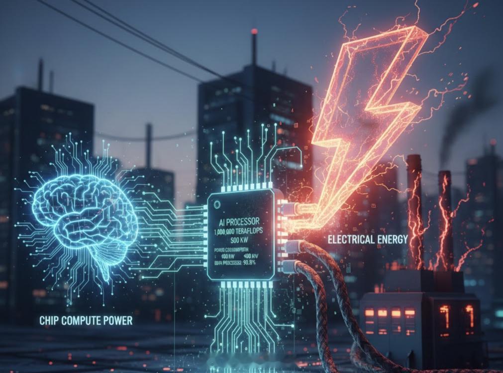 算力与电力的关系是什么？①芯片的算力并非凭空产生，其本质是数十亿晶体管在极短时间