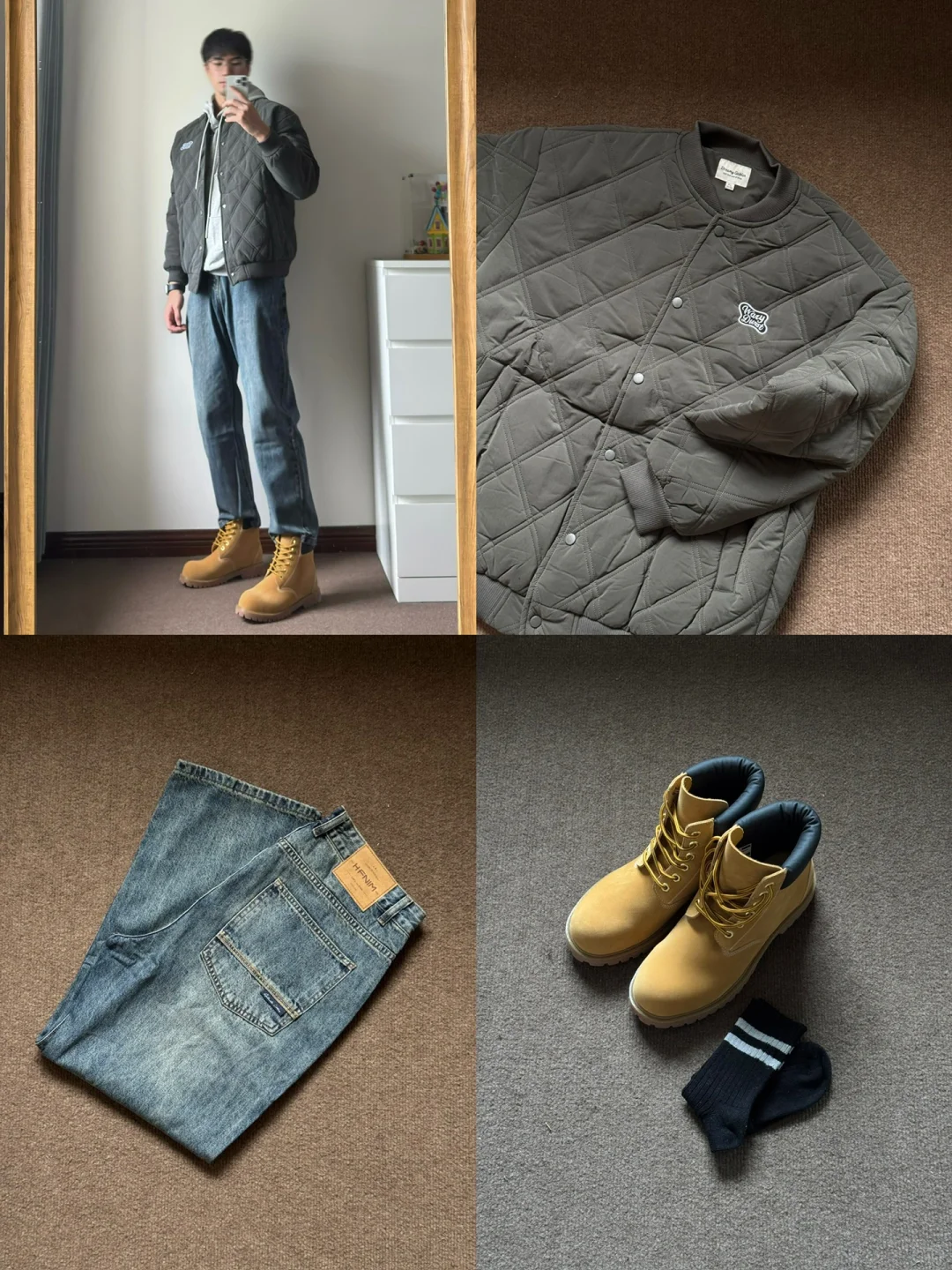 ootd 秋冬穿搭｜建议照搬｜卫衣棉服牛仔裤