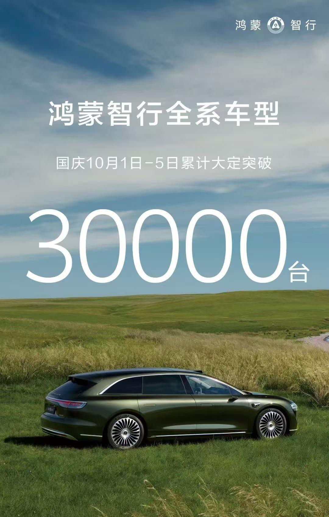 兄弟们鸿蒙智行五天三万，一天一万六千多，这在新势力里面应该是熟悉数一数二了，期待