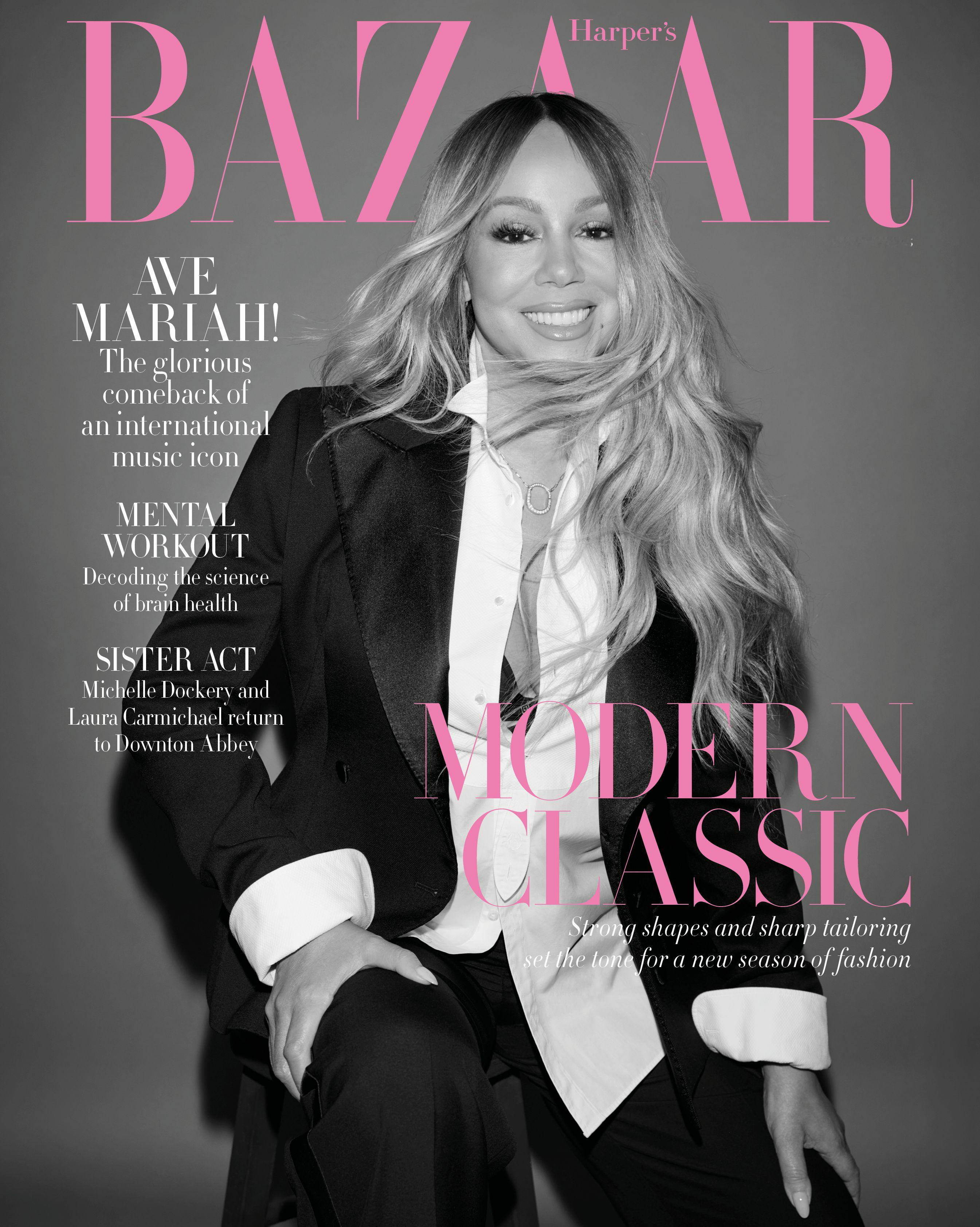 OMG！牛姐Mariah Carey玛丽亚凯莉登上英国《Harper's BAZ