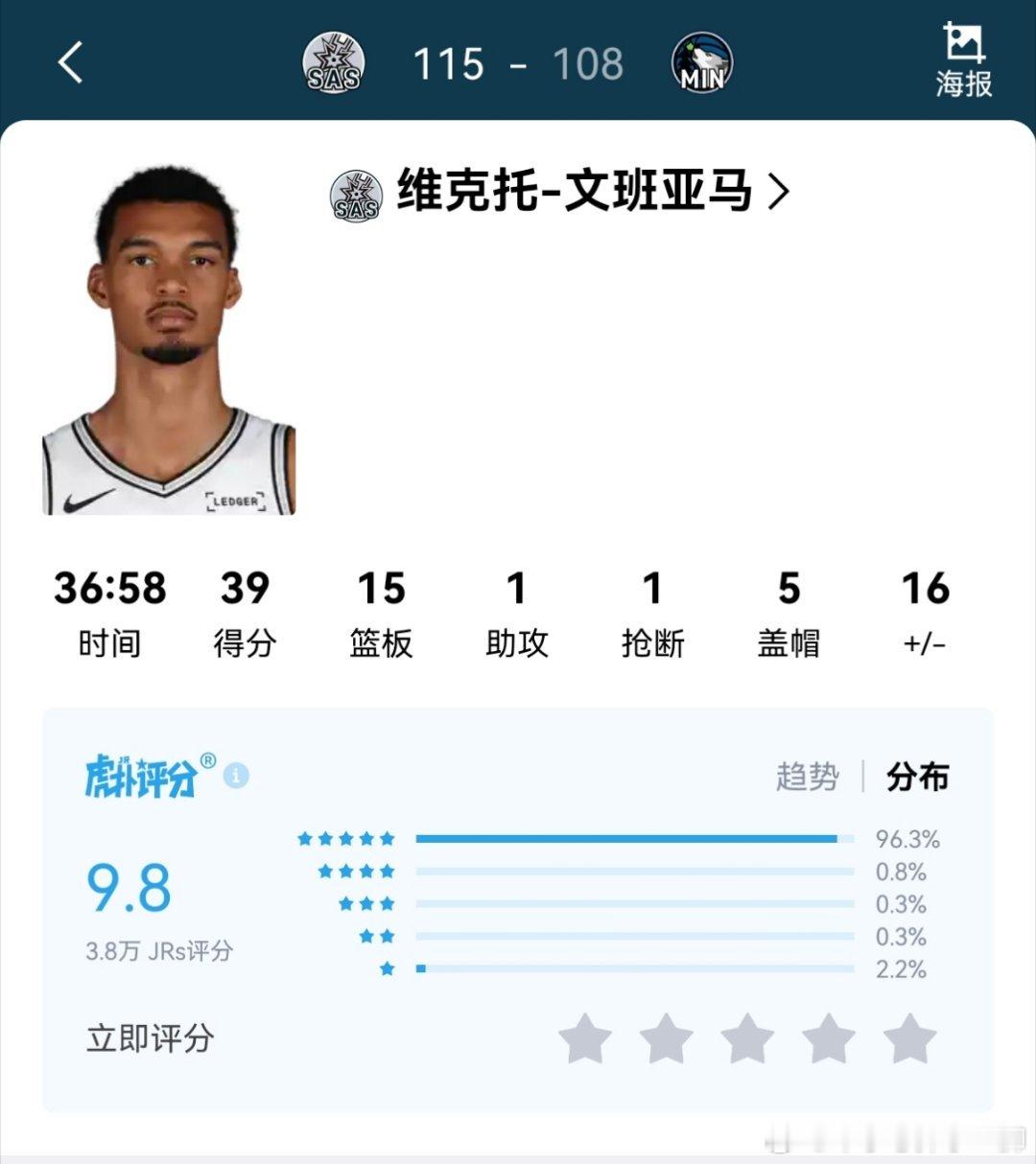 文班亚马咋这么猛啊😦 