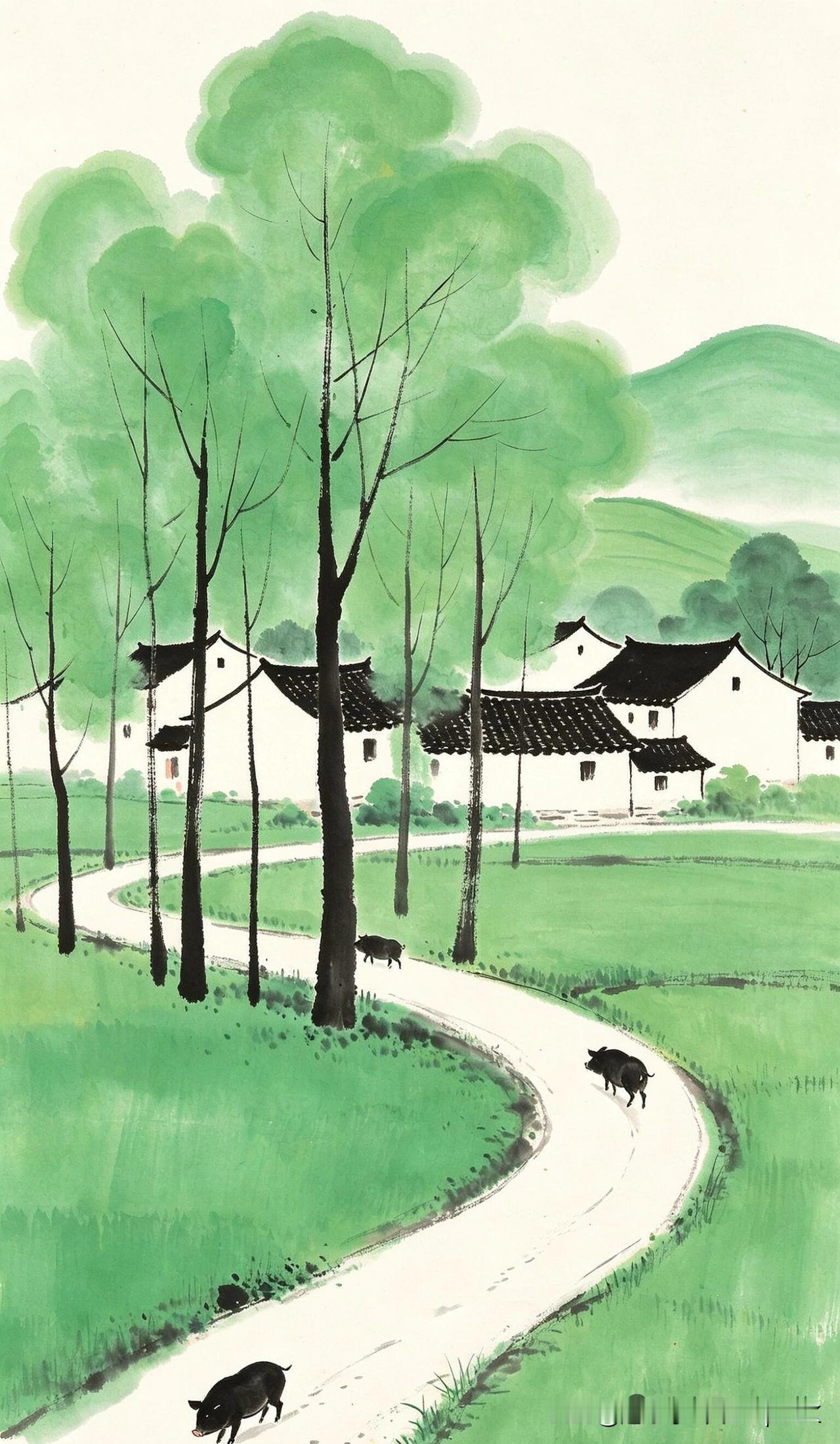 《立夏五首》
——元.方回
路过偏岭暑风凉，
草色连天七寸长。
无限牛羊无树木，