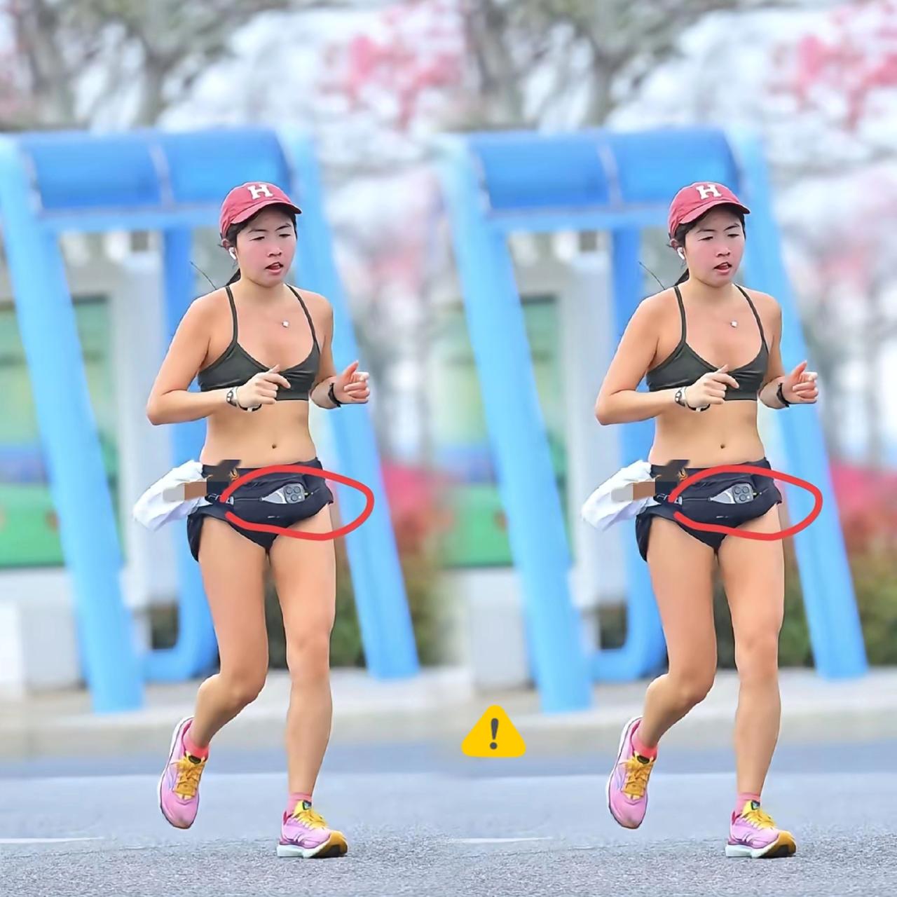 佛山半马小姐姐裤衩藏摄像机跑步，
看着酷到炸，
实则藏着两个不能忽视的问题——安