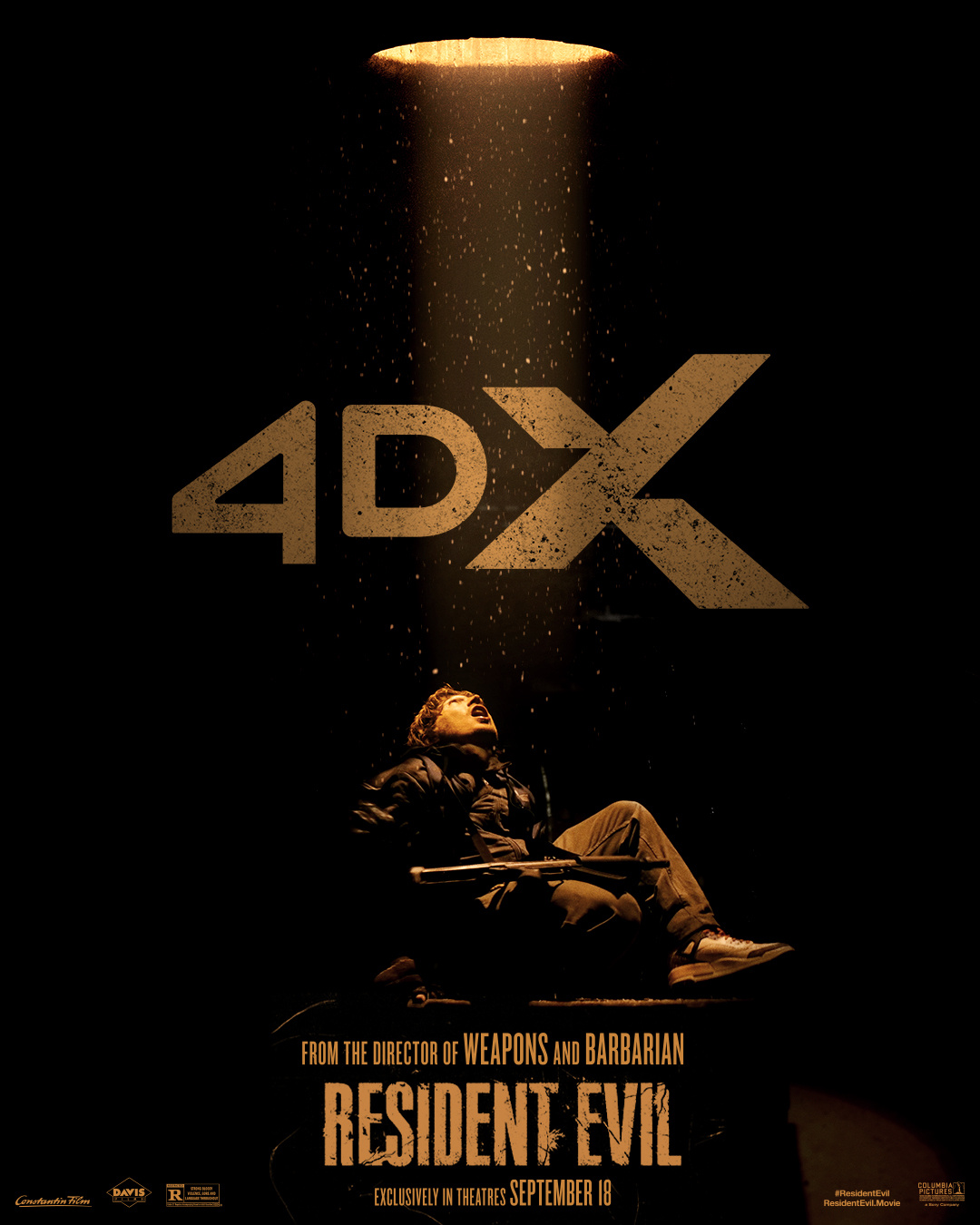 《生化危机：爆发夜》发布新海报，9月18日北美上映。 ​​​