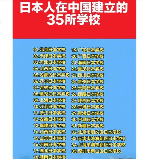 日本在华学校有35所，
网上要求拆的声音越来越多。
万一战时存在安全隐患！