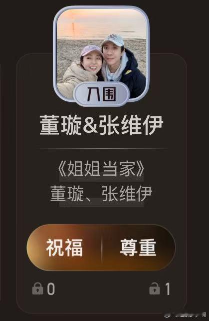 董璇张维伊0人祝福1人尊重 哈哈哈哈咱网友们的心思还是太明显了，微博视界大会这个