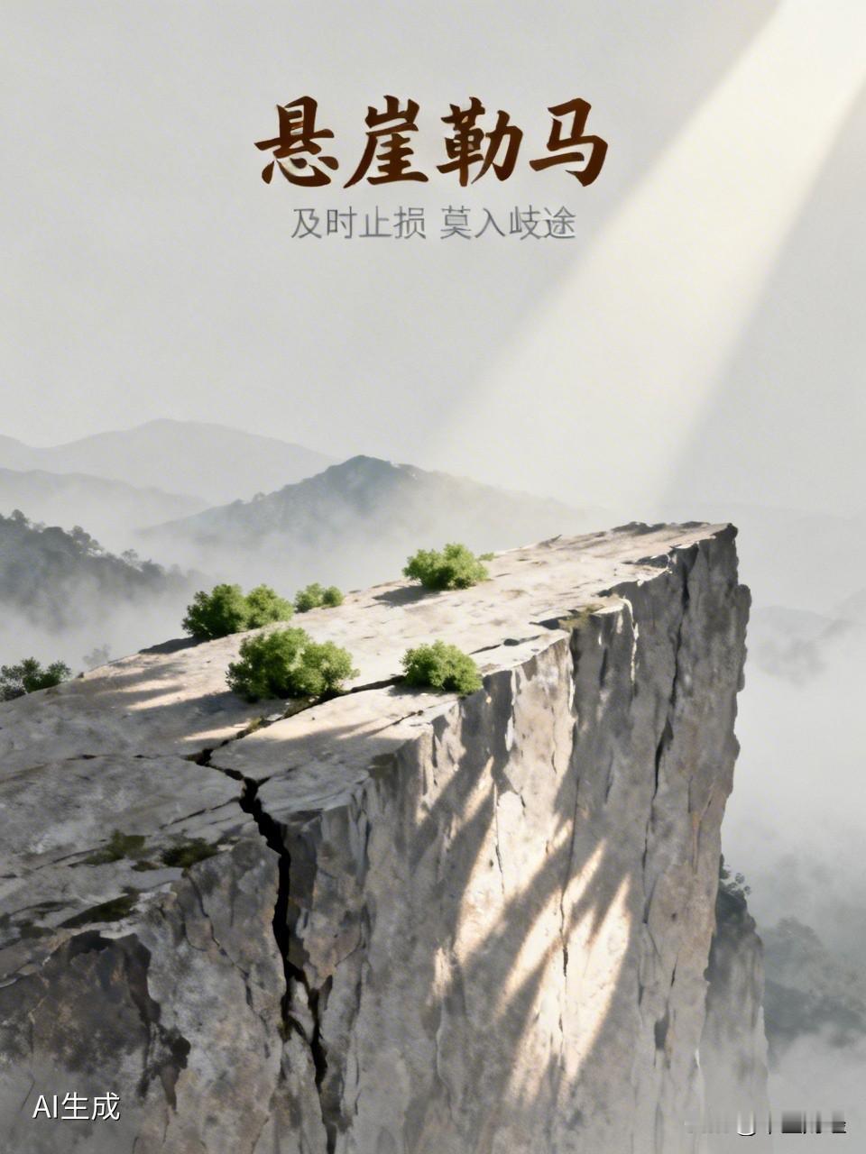 悬崖勒马这个成语，那可是相当有警示意义。它就像一盏明灯，在人误入歧途时及时提醒。