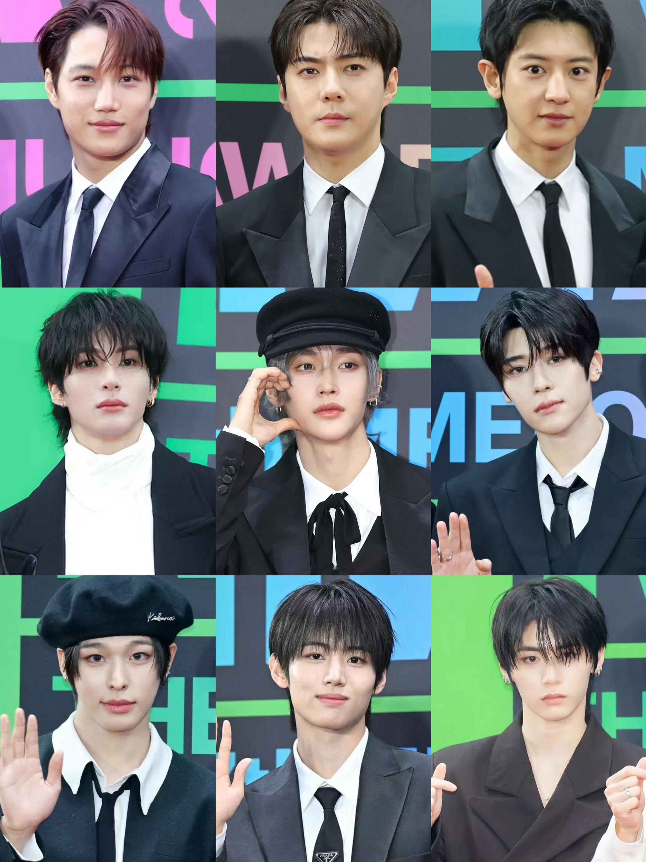 红毯上的男爱豆们exo boynextdoor riize nctwish MM