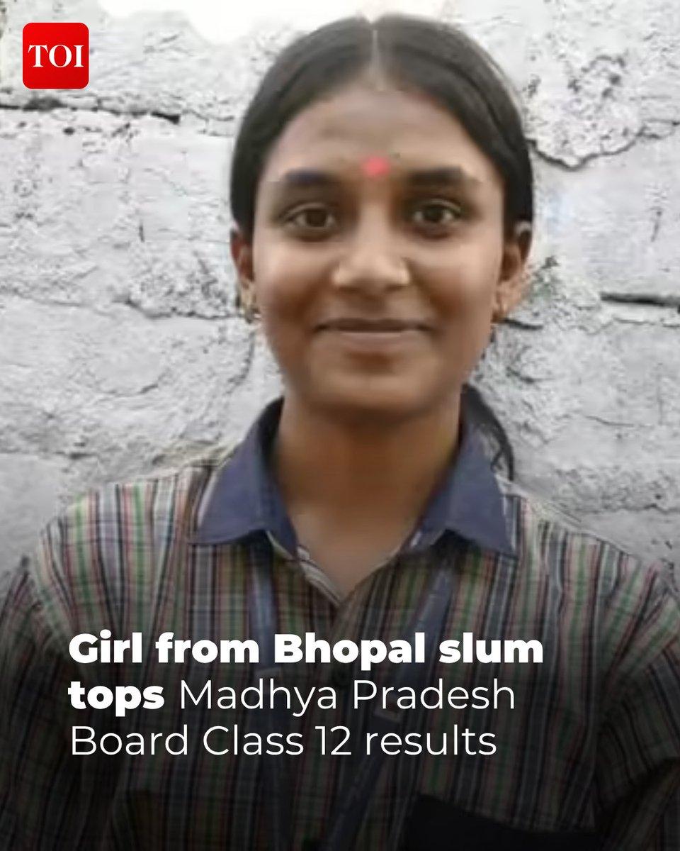 印度贫民窟女孩逆袭成为省状元。
　　来自博帕尔贫民窟的女孩什雷娅·帕尔，在极其艰