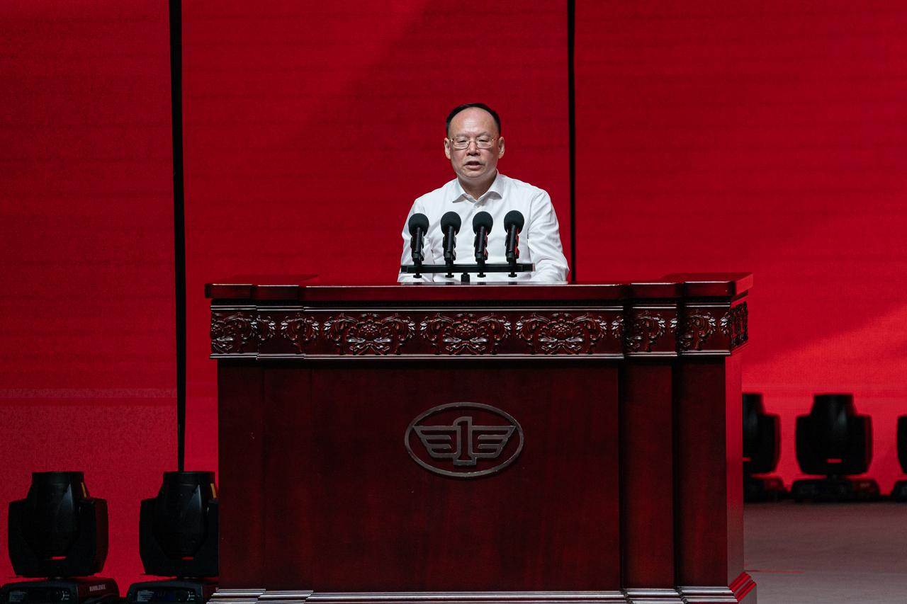 7月13日在长春举行的“新中国第一辆汽车下线70周年纪念活动”上，中国一汽董事长