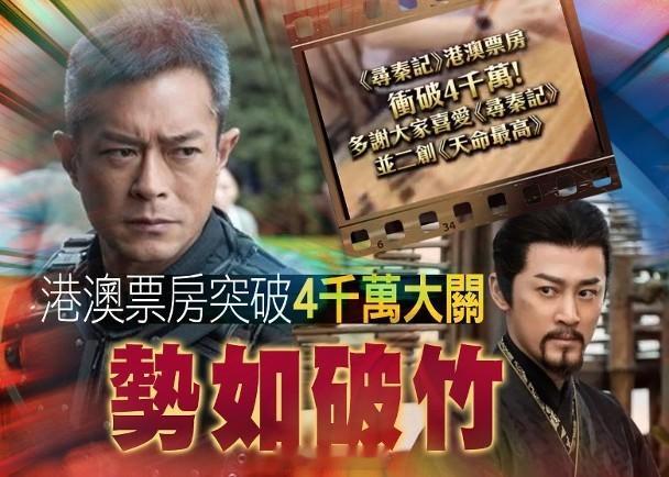 【On.cc】古天樂《尋秦記》再創佳績　港澳累計票房突破4千萬大關由古天樂、林峯