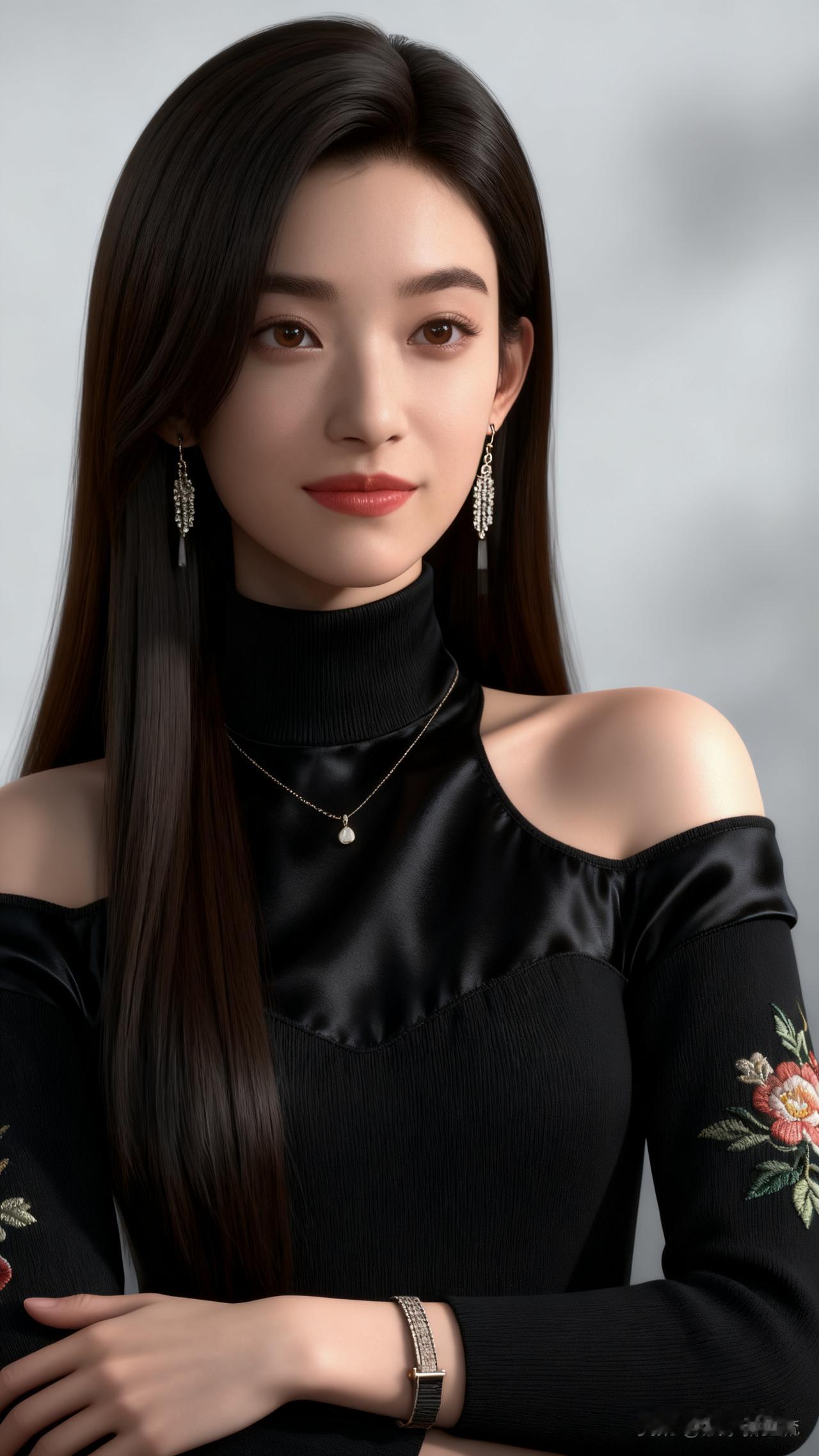 优雅黑丝绒连衣裙，搭配精致珠宝，尽显都市女性魅力。